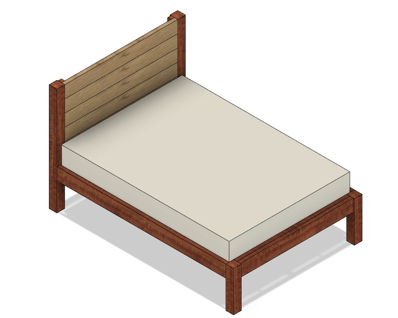DIY Build Plan Full Bed Frame Plan 012 image 3