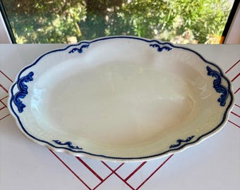 Antique W.H. Grindley The Athens 14” Flow Blue Platter England