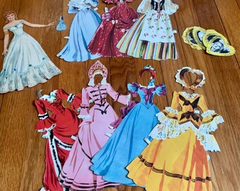 Vintage 1950's Paper Doll and Dress Set