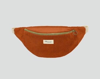 Rust corduroy fanny pack