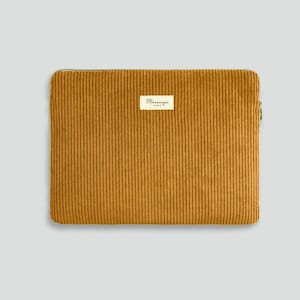 Pochette ordinateur ou tablette velour côtelé