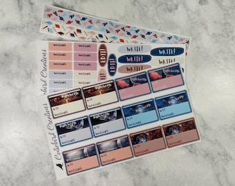 Sci-Fi Theme Nanowrimo Writing Stickers | Author Planning, Writer Scheduling, Word Count Tracker, Writing Inspiration, Word Count Trackers