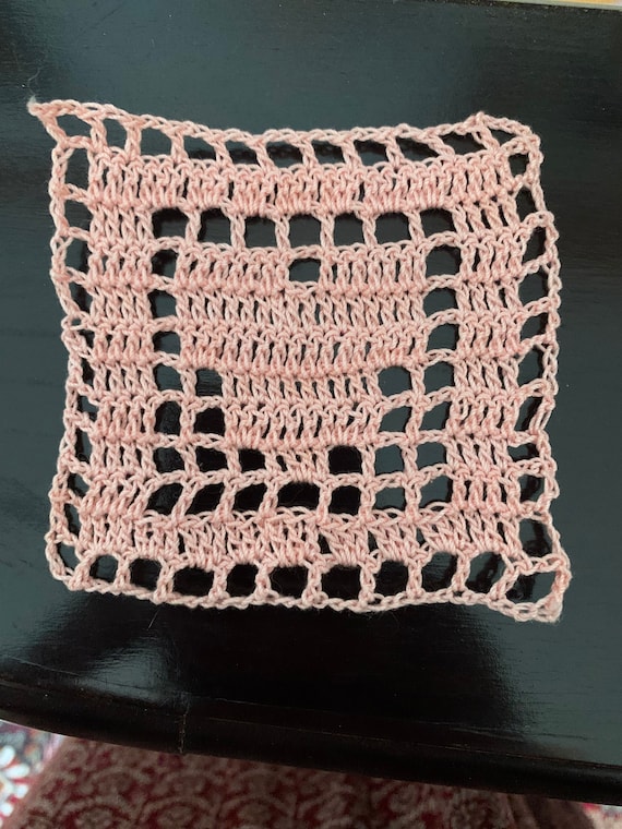 Easy Filet Crochet Heart Pattern, Free Crochet Lessons on - Main Image
