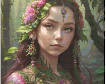 Perséfone punto de cruz contado fantasía diosa bordado costura/Perséfone punto de cruz contado fantasía diosa bordado costura