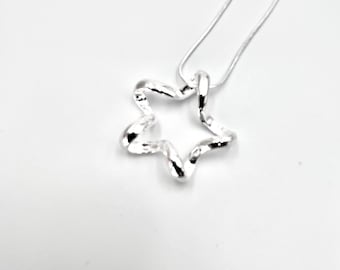 Sterling Silver Star Pendant Necklace | Dainty Star Pendant | Celestial Necklace | Delicate Everyday Jewelry| Layering Necklace Gift for Her
