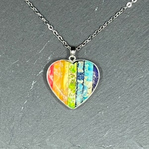Heart pendant necklace | gemstone pendant necklace | Bohemian necklace