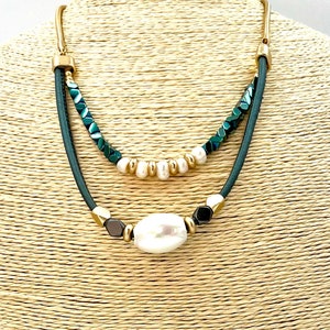 Layered Beads Pendant Necklace | Summer jewellery | Beaded Chocker necklace