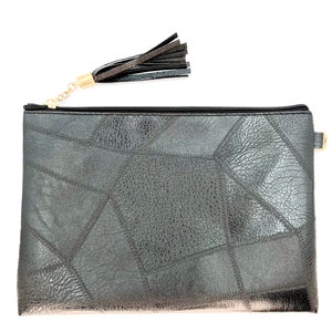 Black Clutch Bag | Ladies Envelope Bag | Wristlet Bag | Faux Leather | Large Clutch Bag