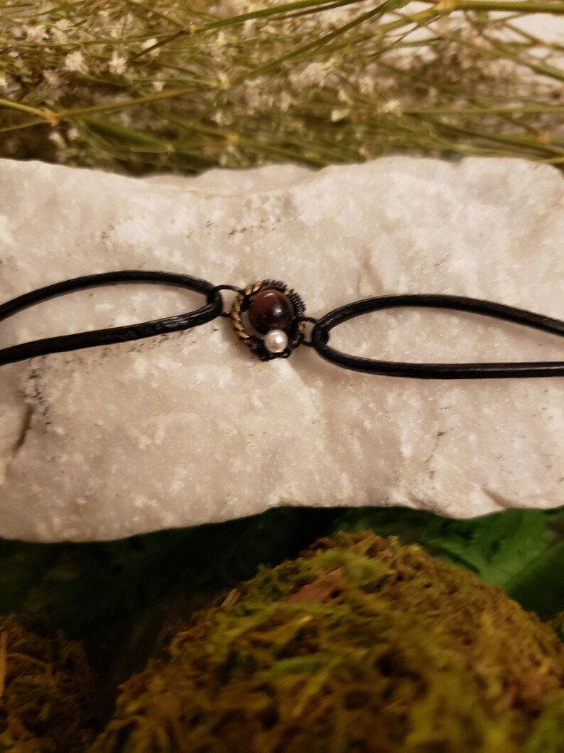 Leather Pendant Bracelet