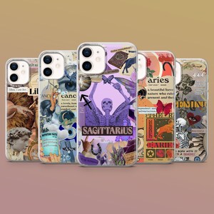 Astrology Phone Case Horoscope Cover for iPhone 15, 14, 13, 12, 11, Samsung S24Ultra, S23FE, S22, A15, A54,A25,A14, Pixel 8A,8Pro,7A,7Pro,6A