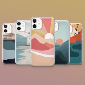 Mountain Phone Case Abstract Case for iPhone 15 14 13 12 11, Samsung S24Ultra, S23FE, S22, A15, A54, A25, A14, Pixel 8A, 8Pro, 7A, 7 Pro, 6A