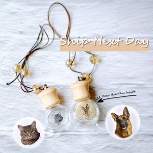Engraved Pet Memorial Bottle: Hair/Fur Keepsake, Small Ashes Container