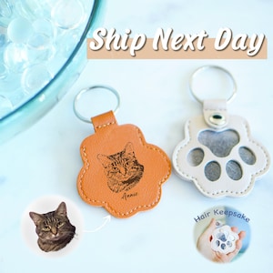 Porte-clés souvenir pour animaux de compagnie avec portrait personnalisé cadeau de sympathie pour animal de compagnie chien chat breloque de sac cadeau pour propriétaire d'animal de compagnie