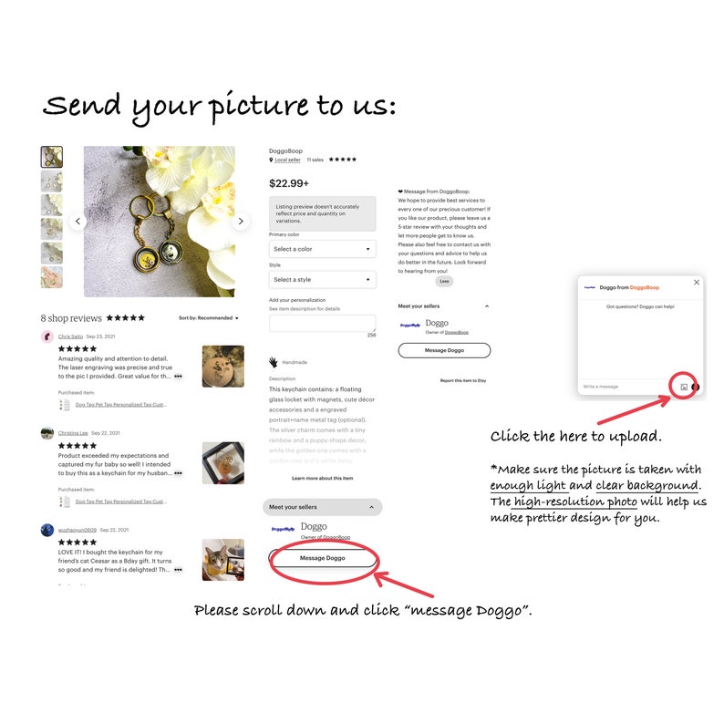 May include: A close-up of a keychain with a floating glass locket and magnets, cute decor accessories and a engraved personalized name tag option. The image shows a keychain with a tiny silver and purple gemstone.