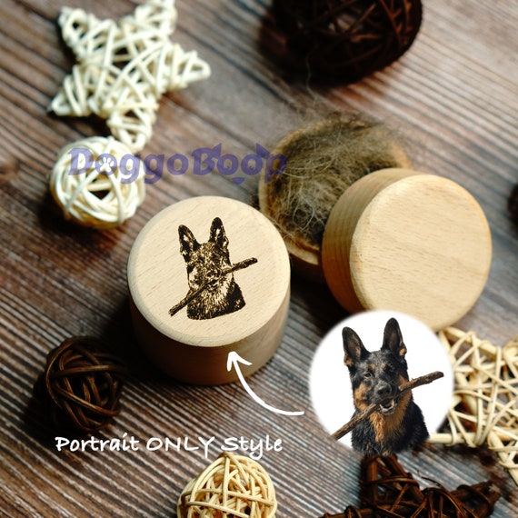 Urna Commemorativa Per Animali Domestici In Legno - Scatola Ricordo Per Ceneri E Peli