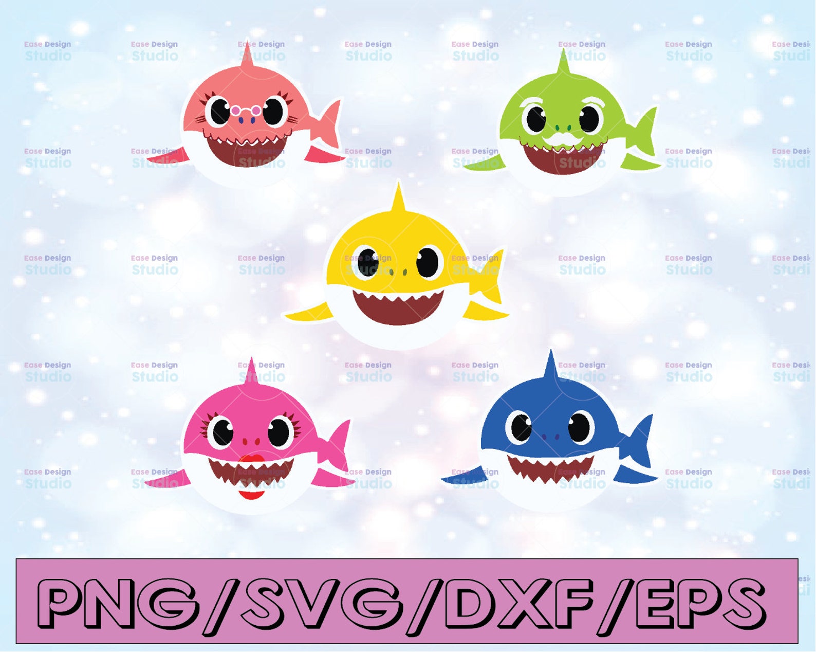 Free Free 273 Family Shark Svg SVG PNG EPS DXF File