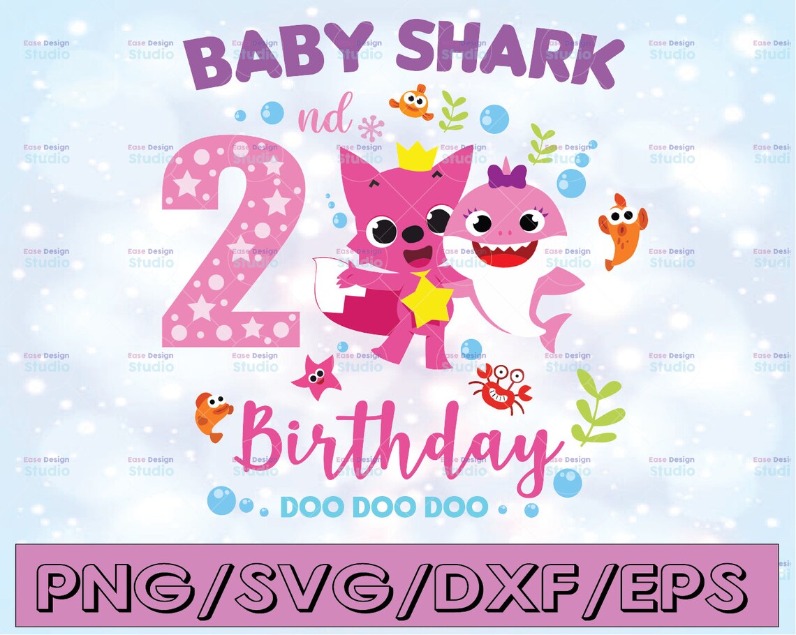 Free Free 58 Baby Shark 2Nd Birthday Shirt Svg SVG PNG EPS DXF File
