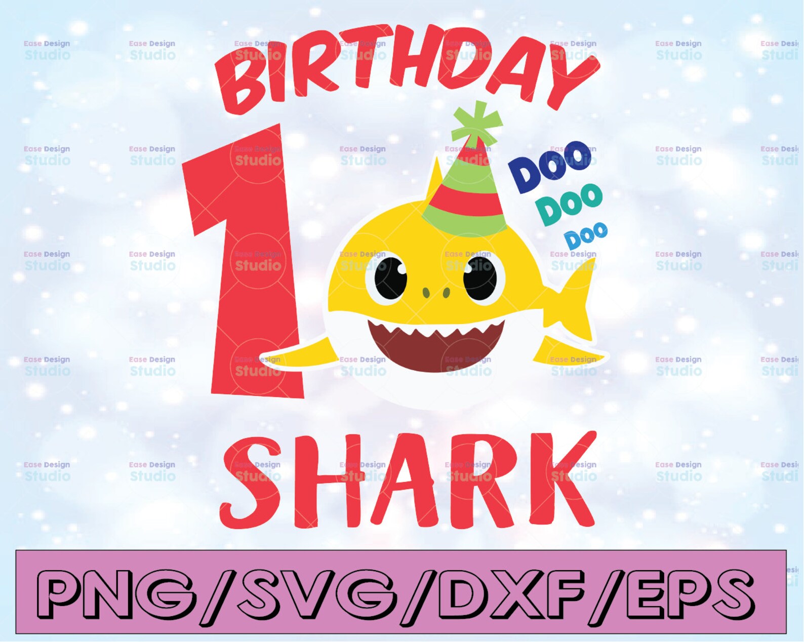 Download Shark 1st Birthday Svg Boy Birthday Shark Svg Dxf Eps Boy | Etsy