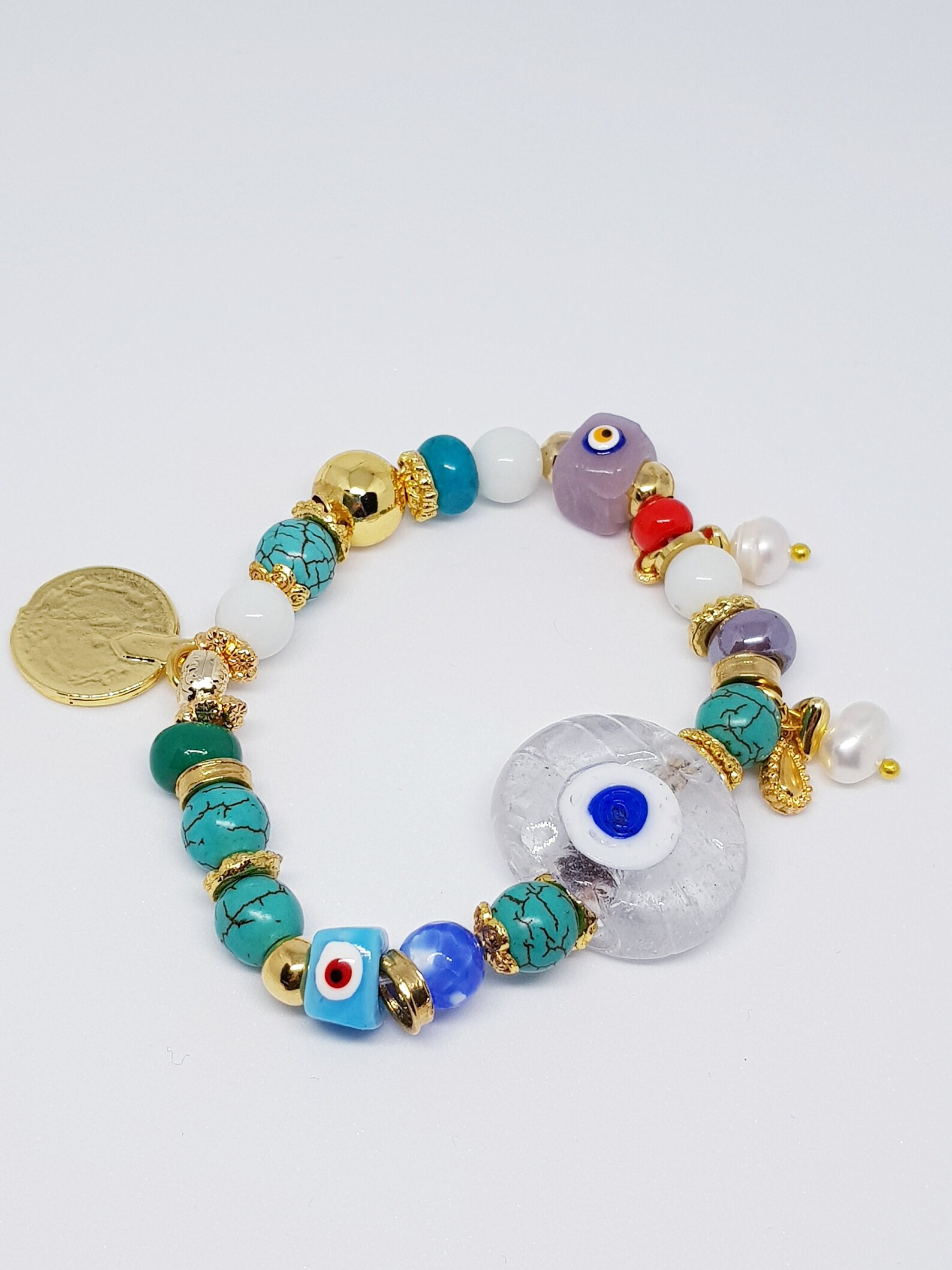 Evil Eye Nazar bead bracelet protection amulet turkish stone Etsy