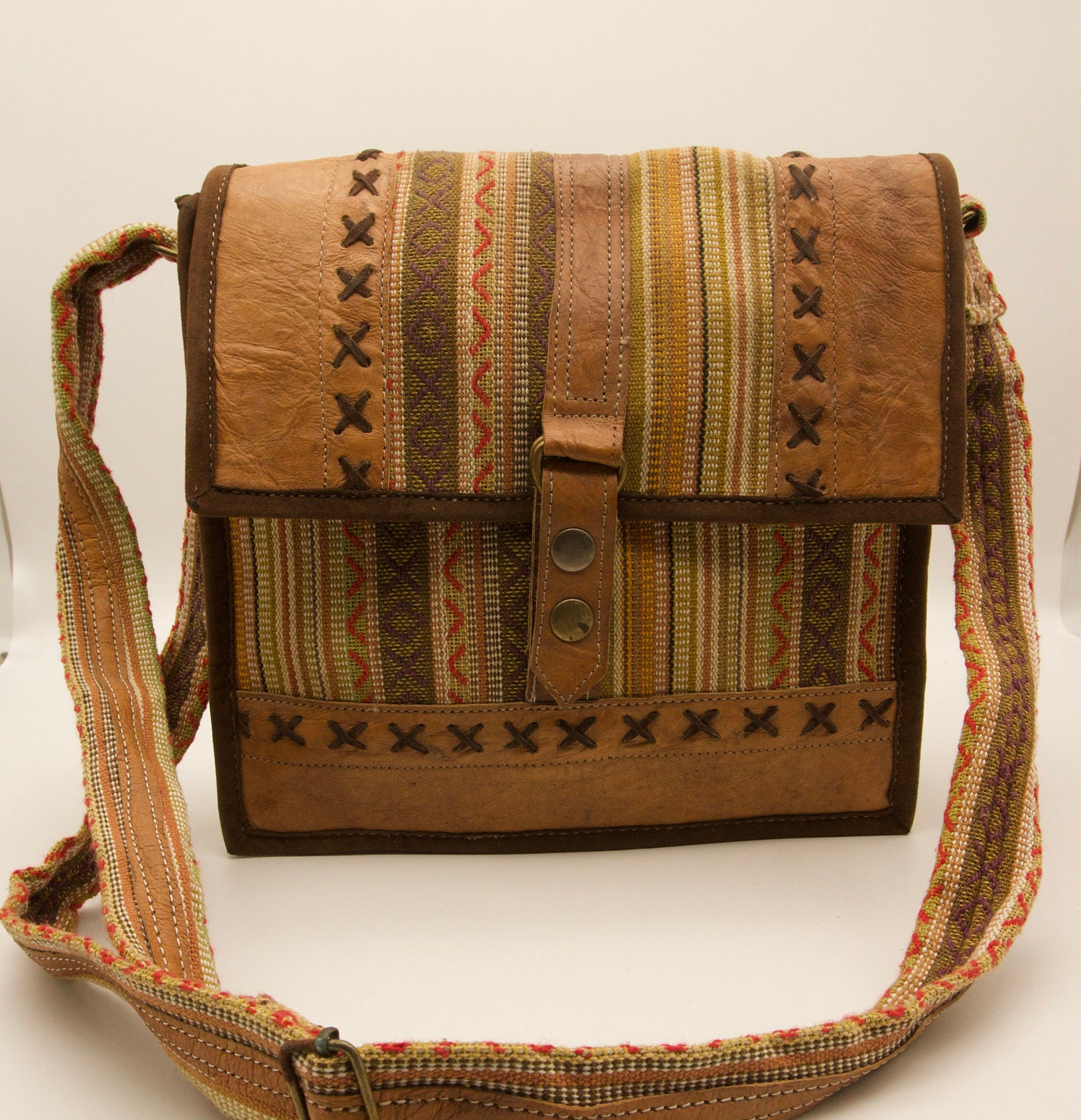 Hemp and Leather bag Etsy