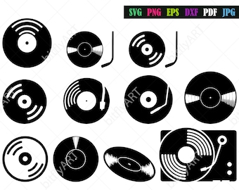 Download Record Silhouette Etsy