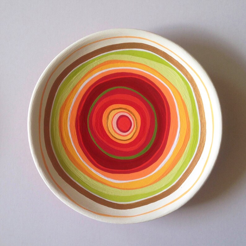 CERAMIC WALL PLATE, Ceramic Wall Art, Large Hanging Plate, Hand Painted