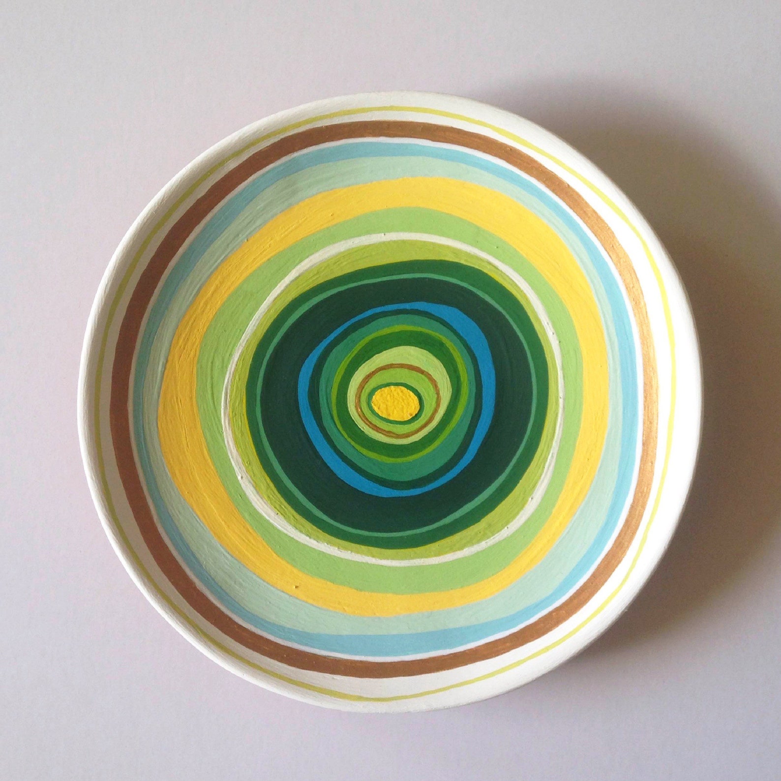 CERAMIC WALL PLATE, Ceramic Wall Art, Large Hanging Plate, Hand Painted