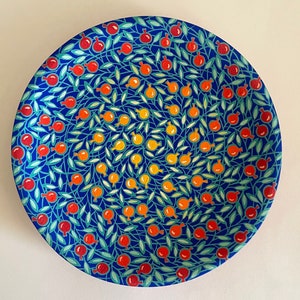 Decorative plate Pomegranates, ceramic wall art, pottery plate, housewarming gift, Arnenian art, Armenian souvenir, wall plate painting image 1