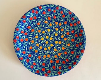 Decorative plate "Pomegranates", ceramic wall art, pottery plate, housewarming gift, Arnenian art, Armenian souvenir, wall plate painting