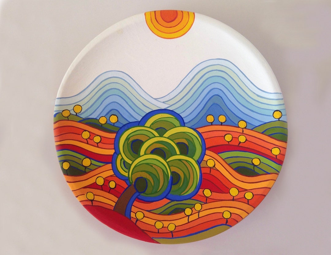 Ceramic Wall Plate ararat, Decorative Plate, Wall Art, Mount Ararat