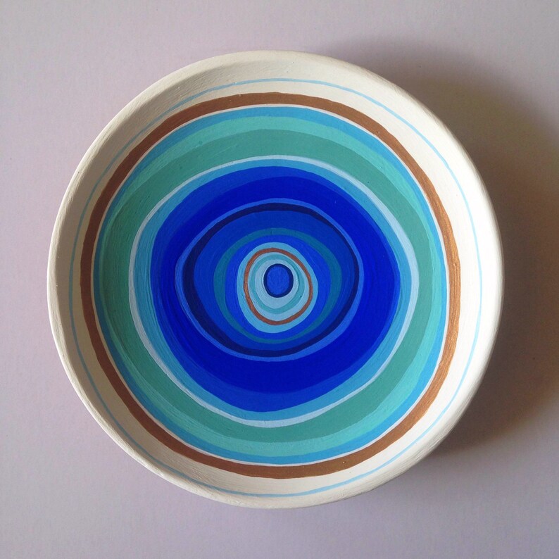 CERAMIC WALL PLATE, Ceramic Wall Art, Large Hanging Plate, Hand Painted