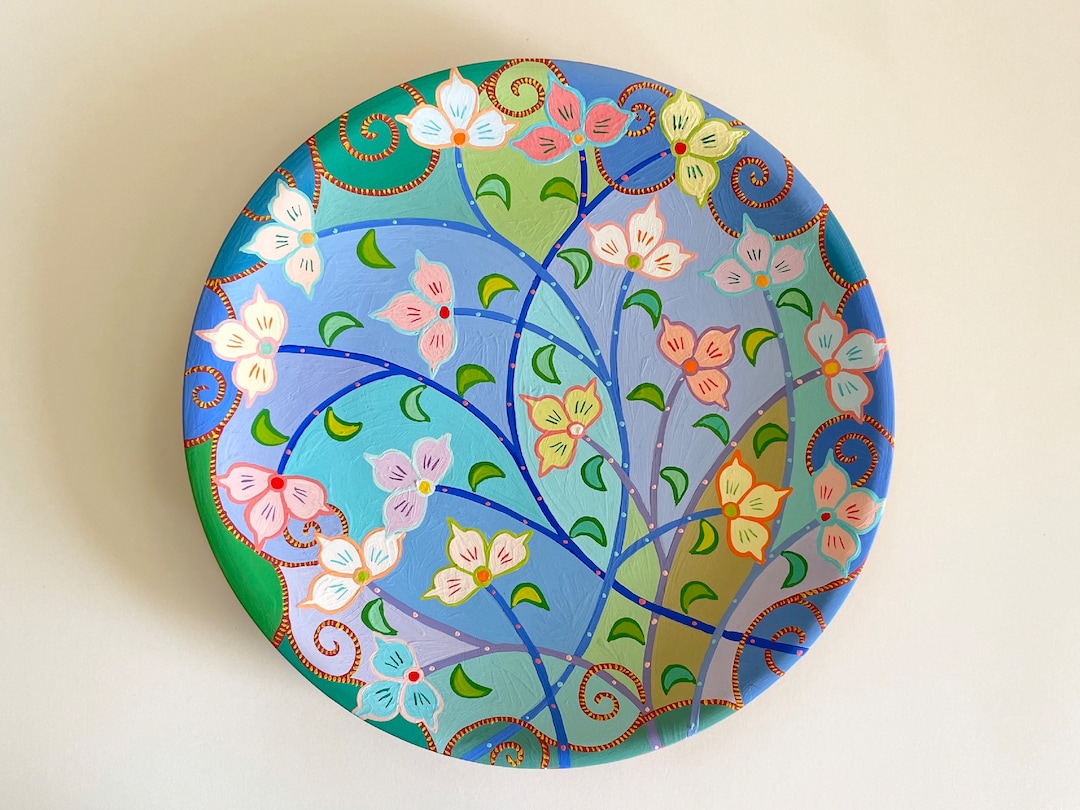 Ceramic Plate, Decorative Wall Plate, Modern Ceramics, Hand Painted