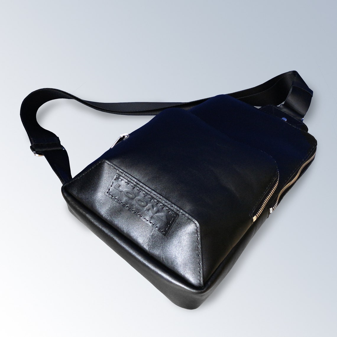 Leder Sling Bag Herren Crossbody Leder Pack Herren Etsy