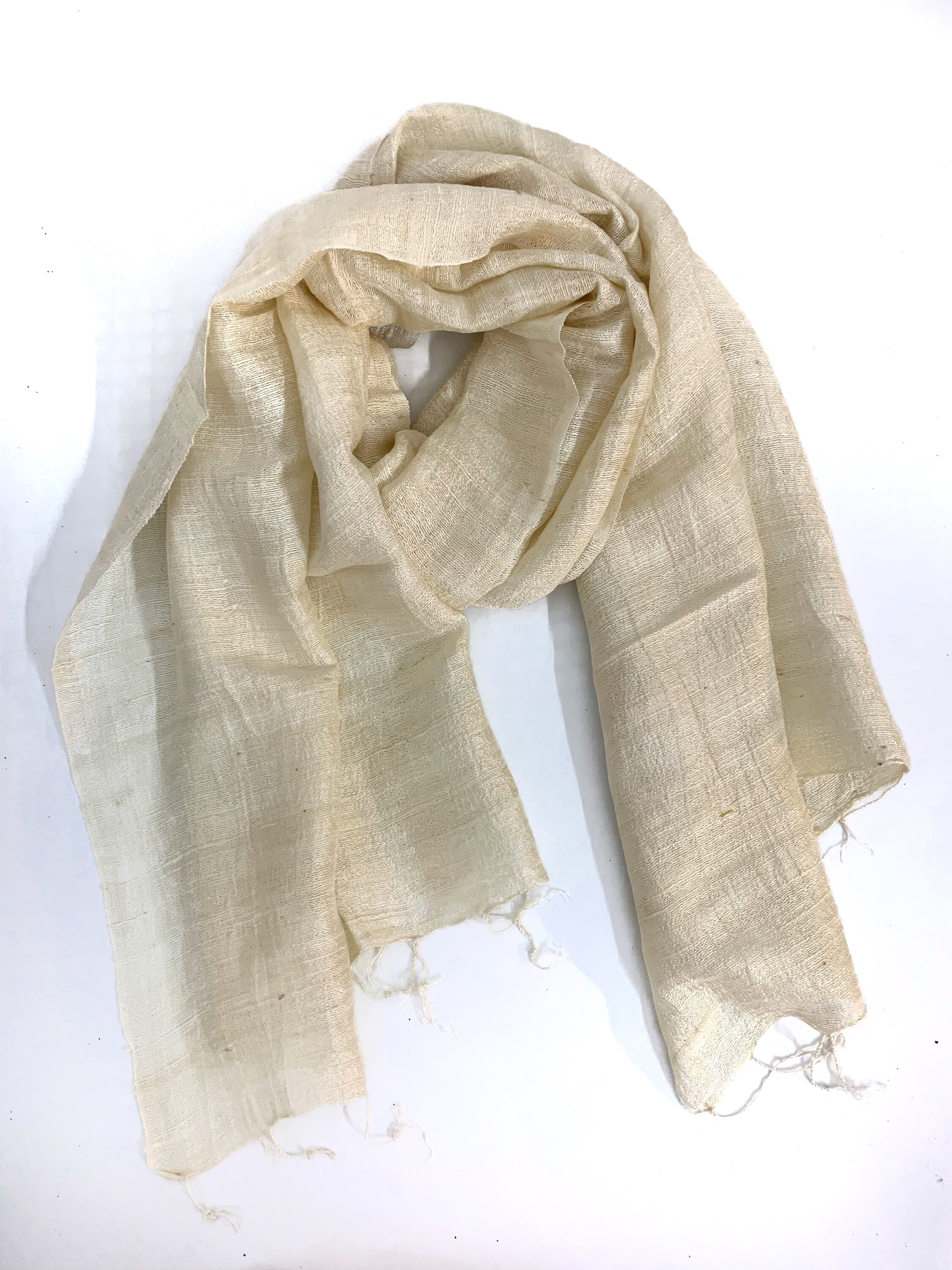 Handmade Raw Silk Scarf Raw Silk Shawl Wrapunisex Scarf Etsy