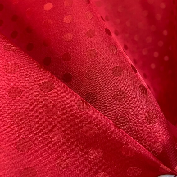 Red Dot Fabric by Yard PURE MULBERRY SILK Statement Summer - Etsy