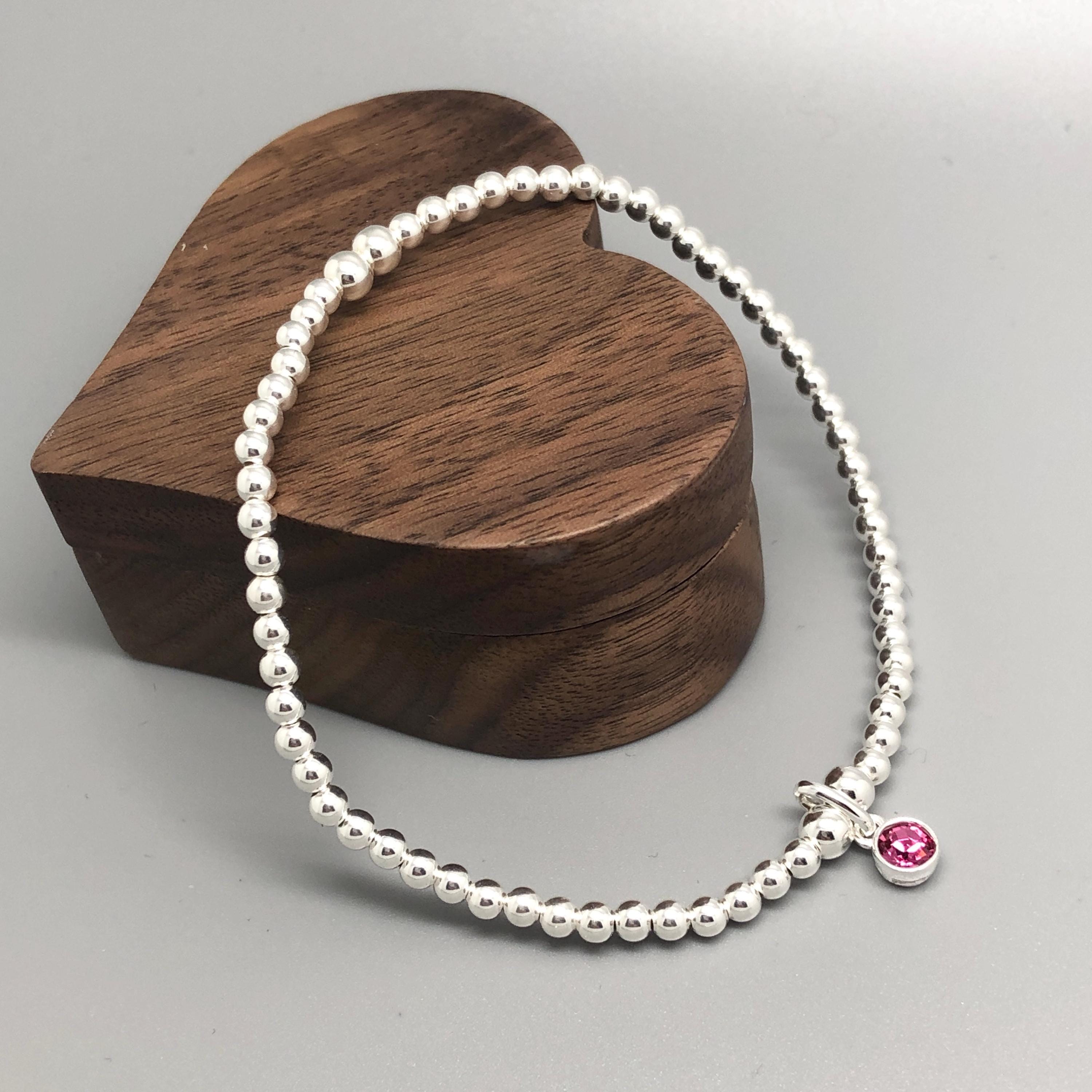 ★rosemont★ SILVER bracelet (October birthstone) RC0350 Sterling Silver October Birthstone Bracelet, Sterling Silver