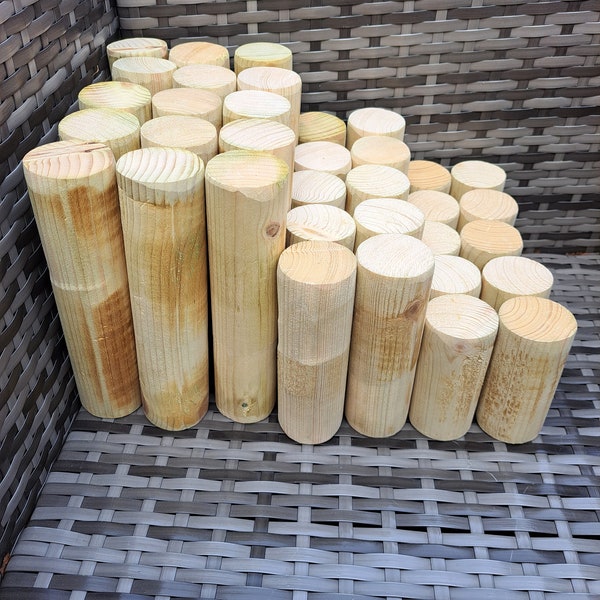 35 x Natural Wooden Stacking Columns, Early Years/Child Minders/Pre Schools