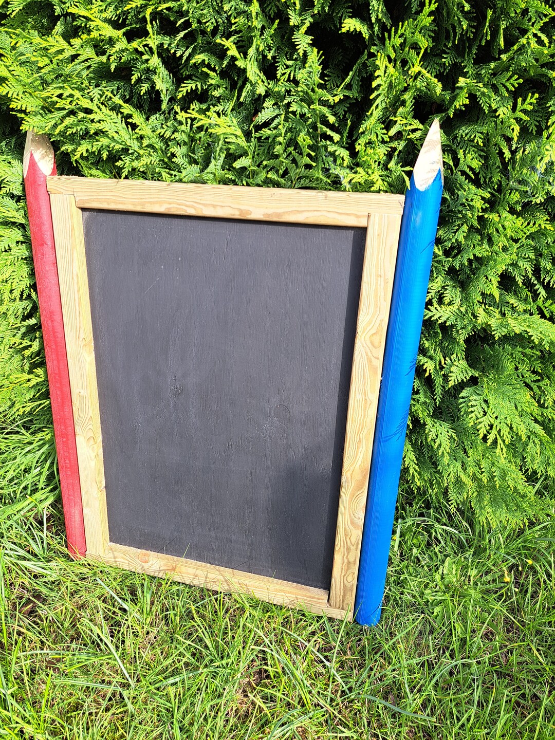 Wooden Pencil Design Wall Mounted Blackboard Early Years Etsy