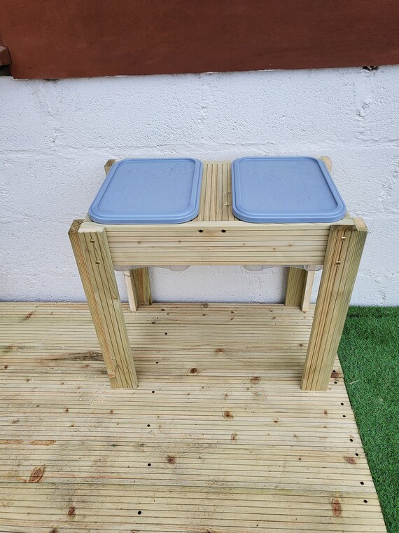 Double Sand & Water Play Table Wooden Handmade Garden Etsy UK