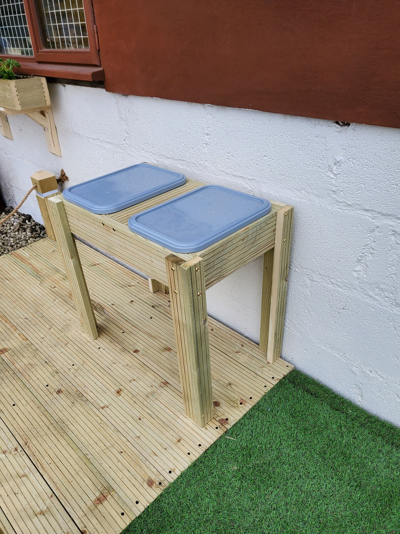 Double Sand & Water Play Table Wooden Handmade Garden Etsy UK
