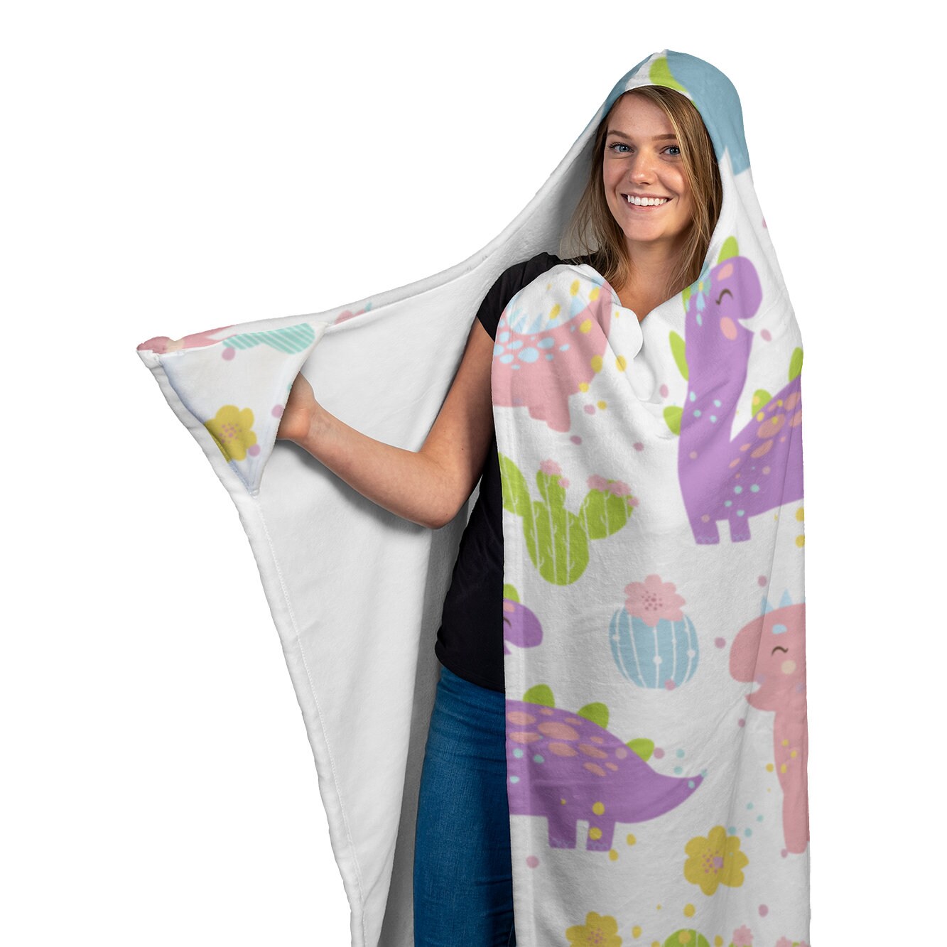 Adult Baby Dinosaurs Graphic Dino Hooded Blanket ABDL Etsy