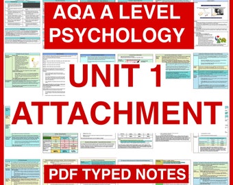 Attachment - AQA A Level Psychology Unit 1