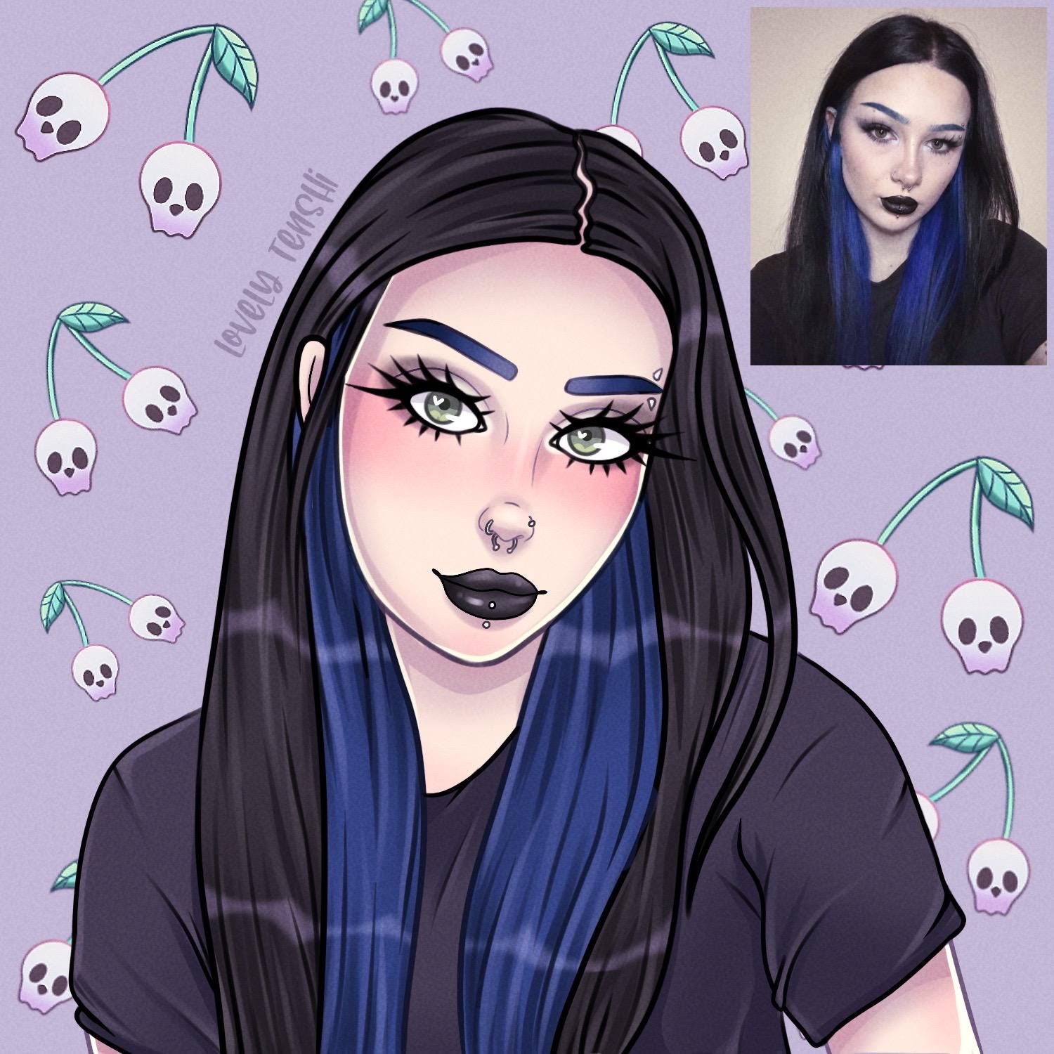 Custom Digital Portrait • Girly Anime Personalised Drawing • Digital Commission • Art • Cute Gifts for Girls • Sisters • Friends • Daughter