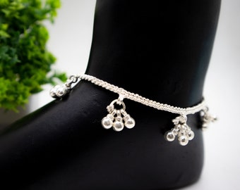 Njels Bracelets de cheville en argent massif et précieux Gungroo Payal (1 pièce)