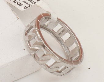 925 Sterling Silver Men's Ring Designer Silver Band Gents Silver Ring Gift for Him Band Ring for Men