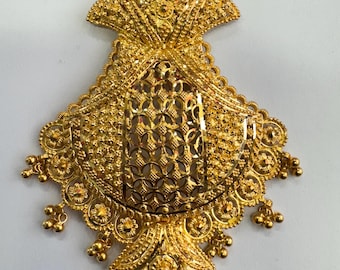 22K Gold 916 Traditional Necklace Earring Set for Women