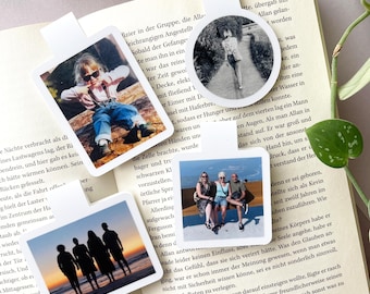 Personalisiertes Lesezeichen | Magnetisches Lesezeichen mit Foto | Personalisiertes Geschenk mit Wunschtext in unterschiedlichen Formaten