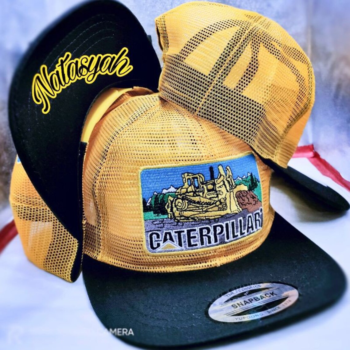Rare Full Mesh Caterpillar Trucker Hat Cat Diesel Power Etsy