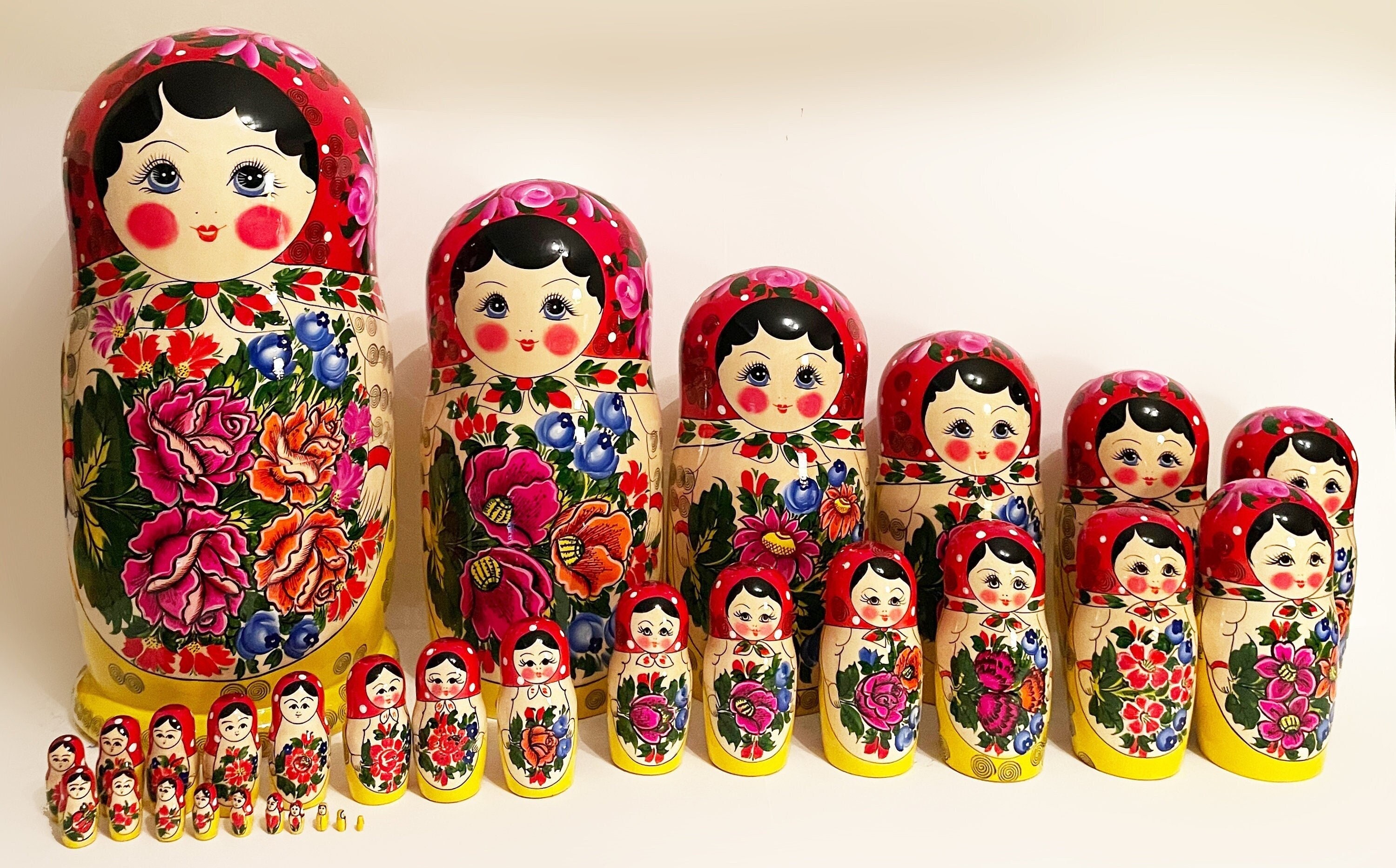 Semyonov 30 Nesting Doll /original Big Nesting Set/babushka Semyonov 30 Nesting Doll /original Big Nesting Set/babushka