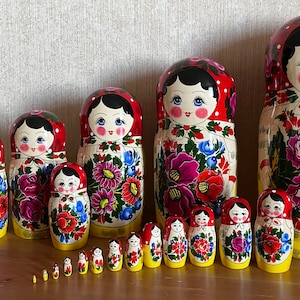 Semyonov 20 nesting dolls /Original big nesting set/Babushka 20 dolls/Matryoshka of 20